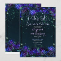 Enchanted Purple Green Garden Glow 15 Quinceañera