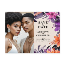 Enchanted Purple + Orange Floral Halloween Wedding