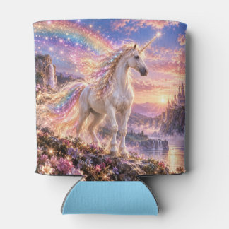 Enchanted Rainbow Unicorn Pink Can Cooler