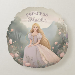 Enchanted Rapunzel Princess Round Cushion