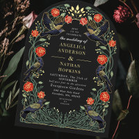Enchanted Raven Red Roses Gothic Wedding Ach