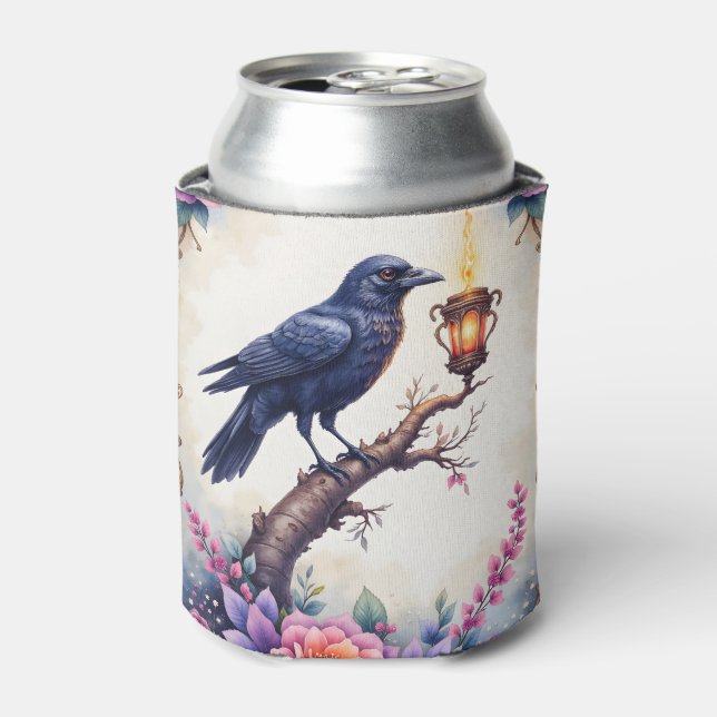 Enchanted Raven Wedding Collection Can Cooler (Can Front)