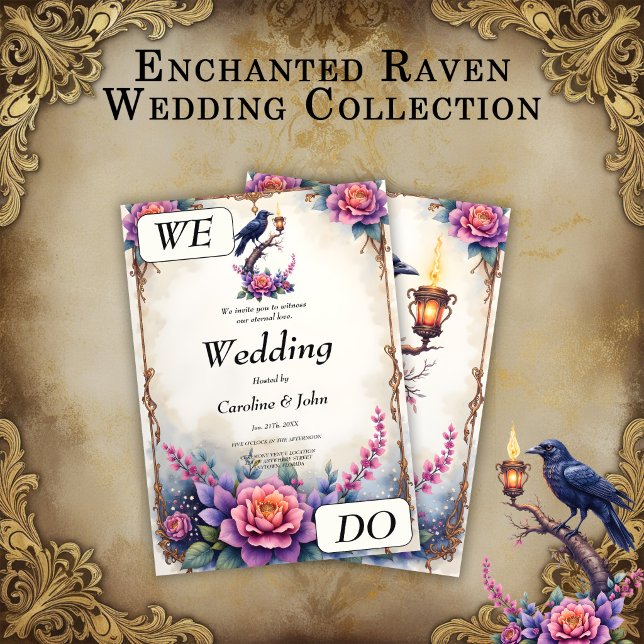 Enchanted Raven Wedding Collection  Invitation (Creator Uploaded)