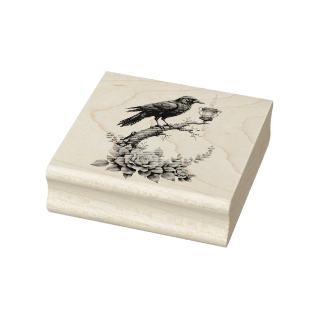 Enchanted Raven Wedding Collection Rubber Stamp (Stamp)