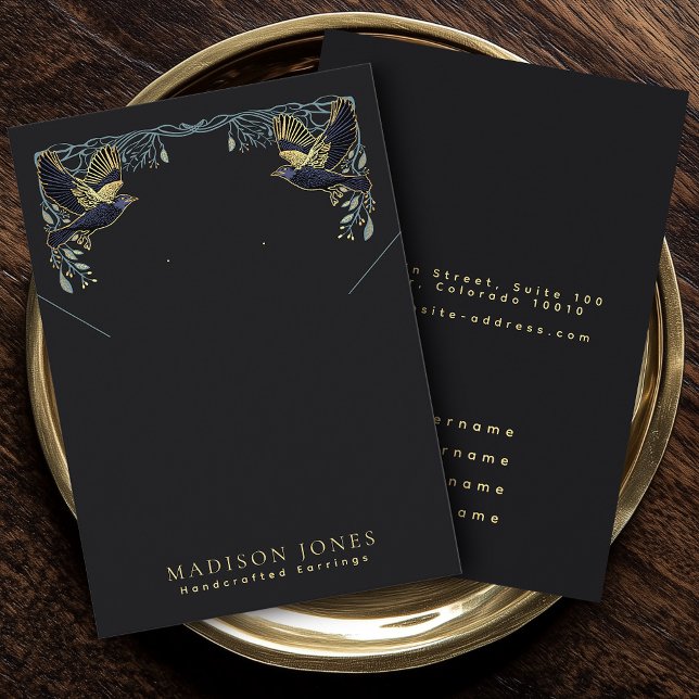 Enchanted Ravens Witchy Necklace Earring Display  Business Card (Creator Uploaded)