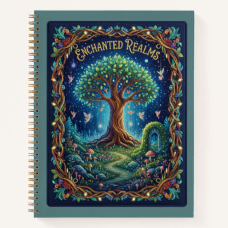 Enchanted Realms Embroidered Tree of Life & Fairy Notebook