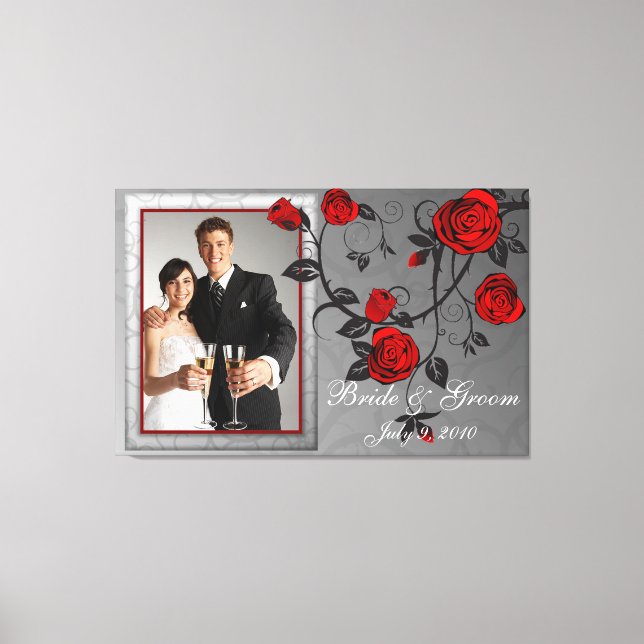 Enchanted Ro Wedding Photo Keepsake Wrapped Canvas (Front)