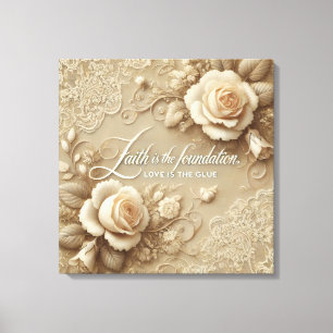 Enchanted Rose AI art  Canvas Print