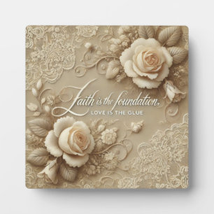 Enchanted Rose AI art Plaque