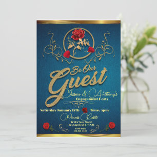 Enchanted Rose Engagement Invitation