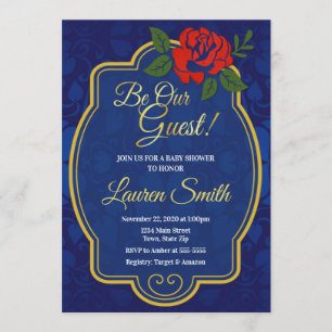 Enchanted Rose Fairytale Baby Shower Invitation