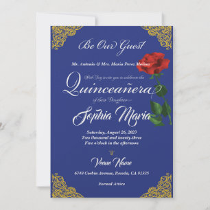 Enchanted Rose Quinceanera Invitation