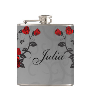 Enchanted Roses Hip Flask