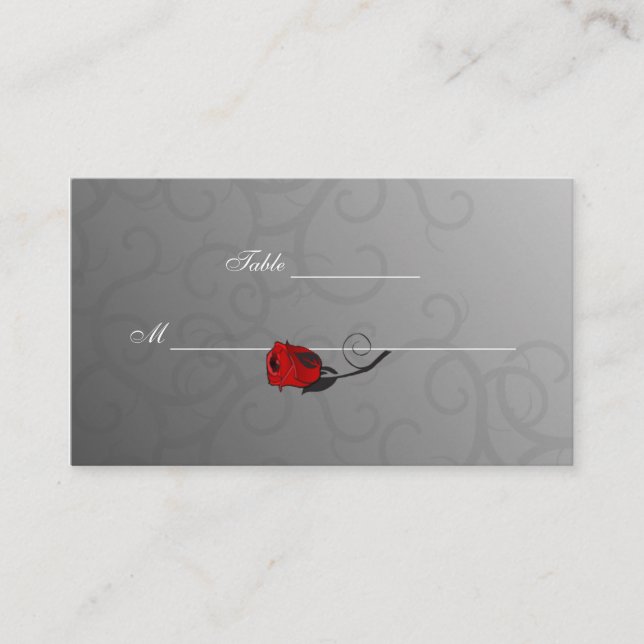 Enchanted Roses Place Cards Business Card (Front)
