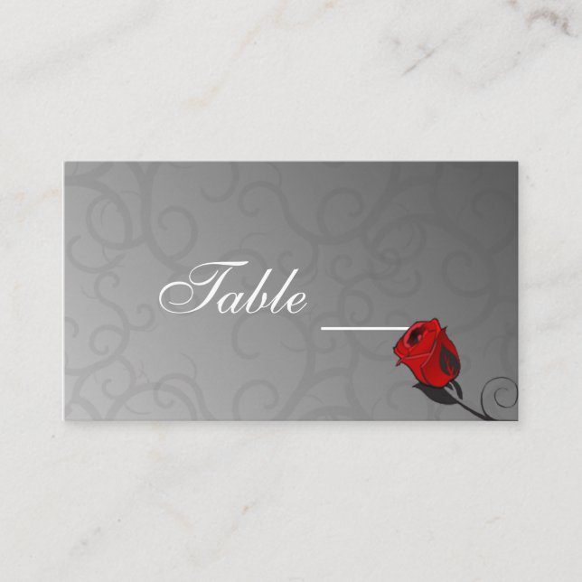Enchanted Roses Table Card (Front)