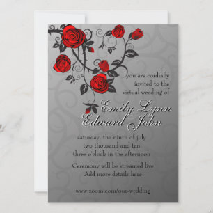 Enchanted Roses Virtual Wedding Invitation