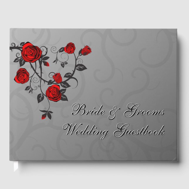 Enchanted Roses Wedding Guest Book (Front)