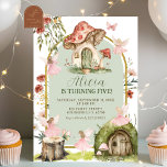 Enchanted Sage Green Forest Fairy Birthday Invitation<br><div class="desc">Enchanted Sage Green Forest Woodland Fairy Birthday Invitation,  Magical Floral Butterfly Birthday,  Fairytale Garden Birthday</div>