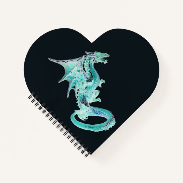 Enchanted Sapphire Serpent Myth Inspired Study Art Notebook (Front)
