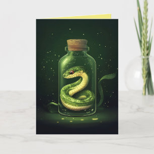 Enchanted Serpent in a Glass Jar Invitation