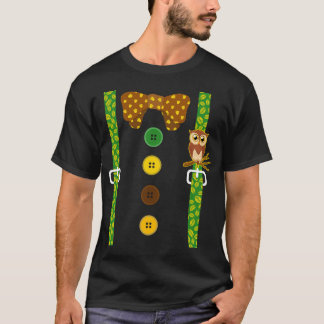 Enchanted Shirt, Suspender Forest Owl Tee, Gift T-Shirt
