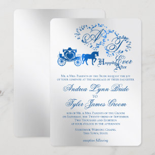 Enchanted Silver Story Book Wedding Invitation