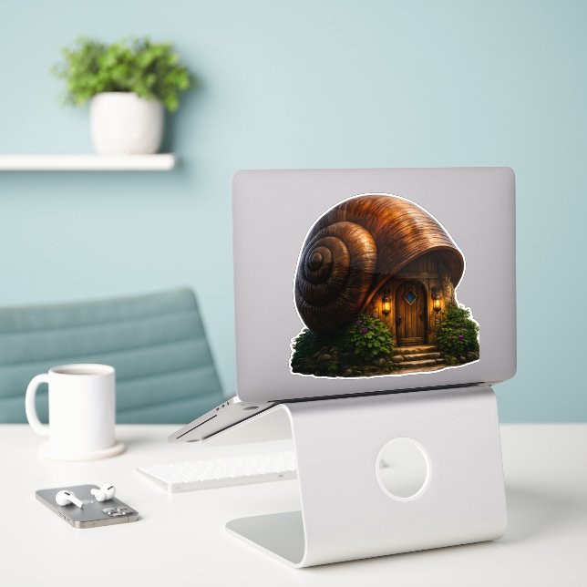 Enchanted snail house ferry cottage custom cut lar (Laptop On Desk)