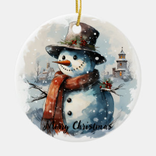 🎄 Enchanted Snowman Christmas Ornament