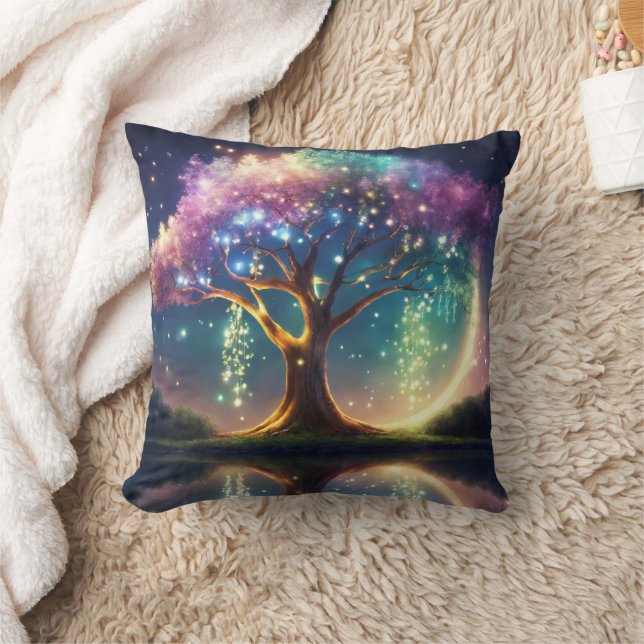 Enchanted Sparkling Tree Decorative Cushion (Blanket)