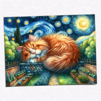 Enchanted Starry Night Cat