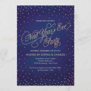 Enchanted Stars New Year's Eve Party Invitation