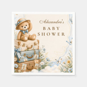 Enchanted Teddy Bear Travel Baby Shower Napkin