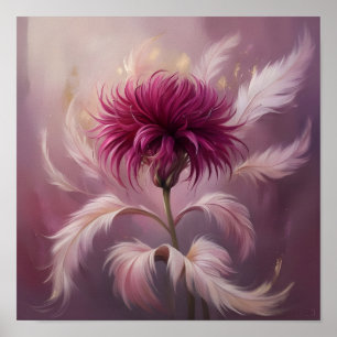 Enchanted Thistle: A Dreamlike Floral Fantasy Poster