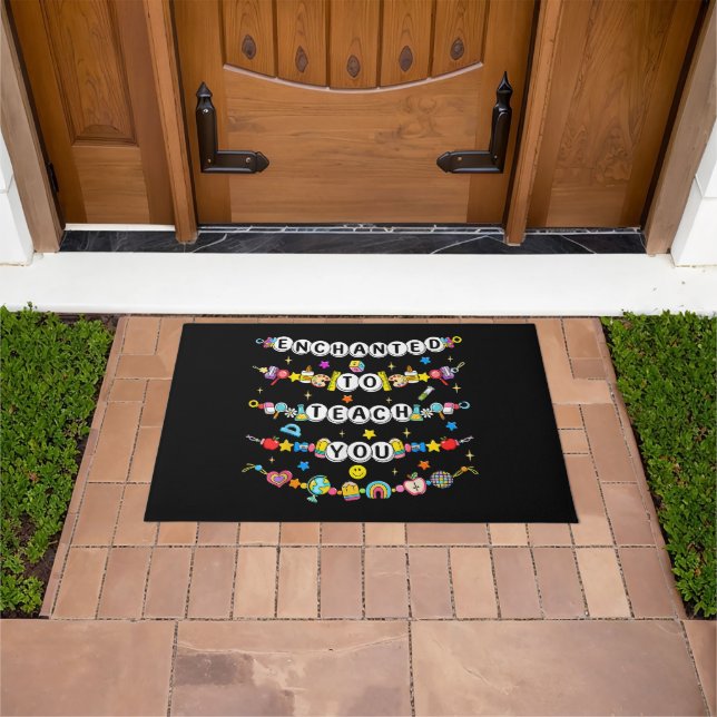 Enchanted to Teach You Teacher Funny  Doormat (Outdoor)