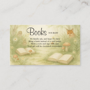 Enchanted Toadstool Baby Shower Book for Baby Enclosure Card