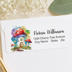 Enchanted Toadstool Fairy Cottage Return Address