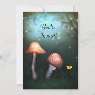 Enchanted Toadstool Garden Event Invitation