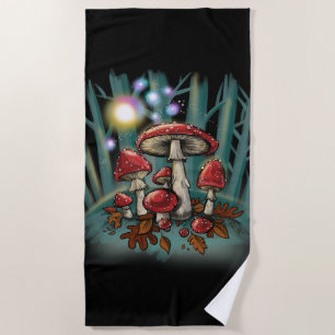 Enchanted Toadstools Beach Towel