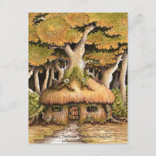 'Enchanted Treehouse' collectable postcard