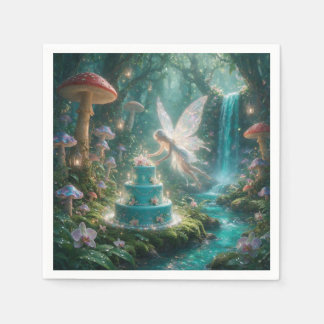 Enchanted Tropical Fairy Birthday napkins