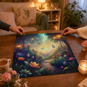 Enchanted Twilight Garden - Magical Forest Gift Jigsaw Puzzle