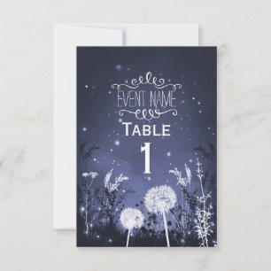 Enchanted Twilight Sky Stars & Foliage RSVP card