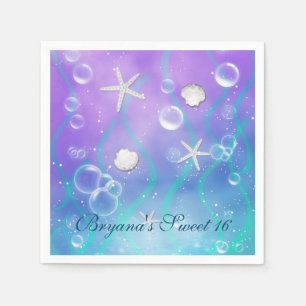 Enchanted Under The Sea Birthday Party Napkins