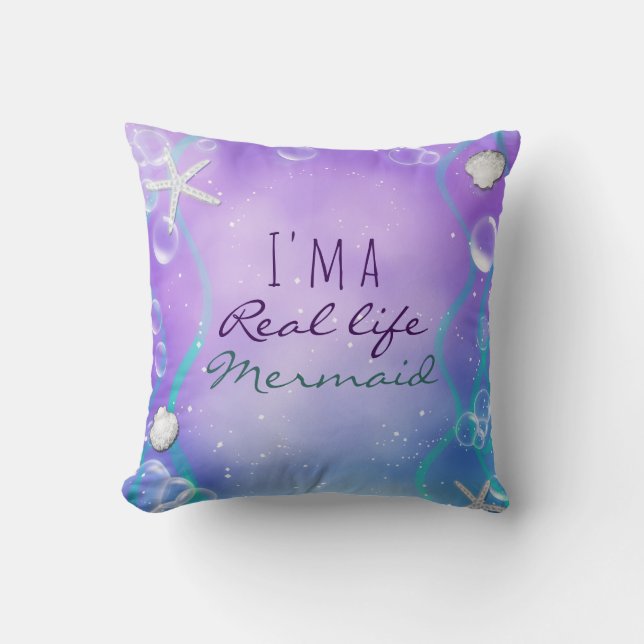 Enchanted Under the Sea Custom Magical Fantasy Cushion (Front)
