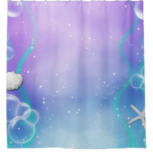 Enchanted Under the Sea Custom Magical Fantasy Shower Curtain