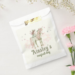 Enchanted Unicorn and Fairy Personalised Birthday Favour Bags