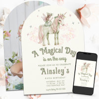 Enchanted Unicorn and Fairy Personalised Birthday
