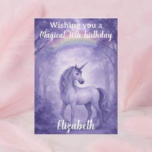 Enchanted Unicorn Birthday Magic Card