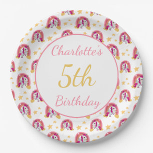 Enchanted Unicorn Birthday Paper Plate