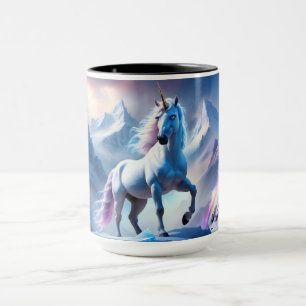 Enchanted Unicorn in a Snowy Fantasy Mug